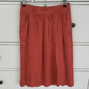 Bronze Loft midi skirt